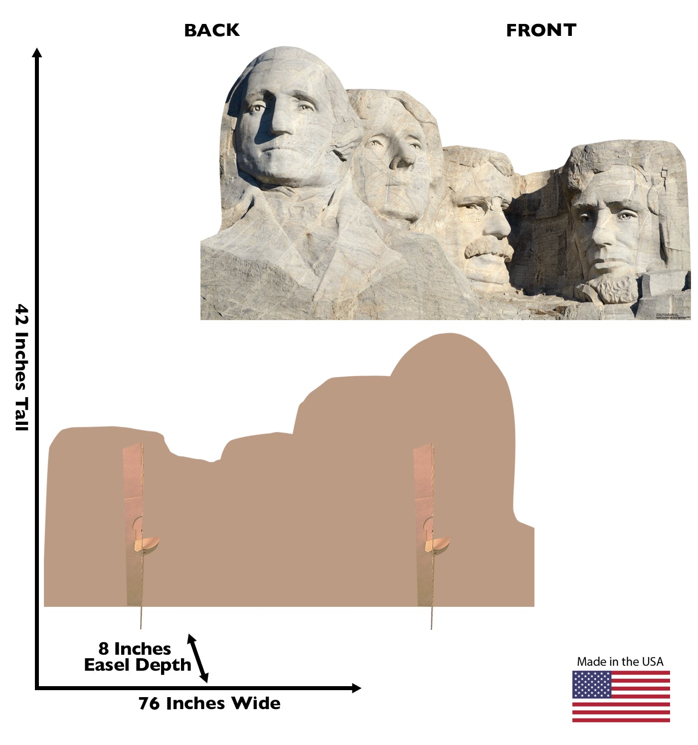 Mount Rushmore National Monument Cardboard Cutout