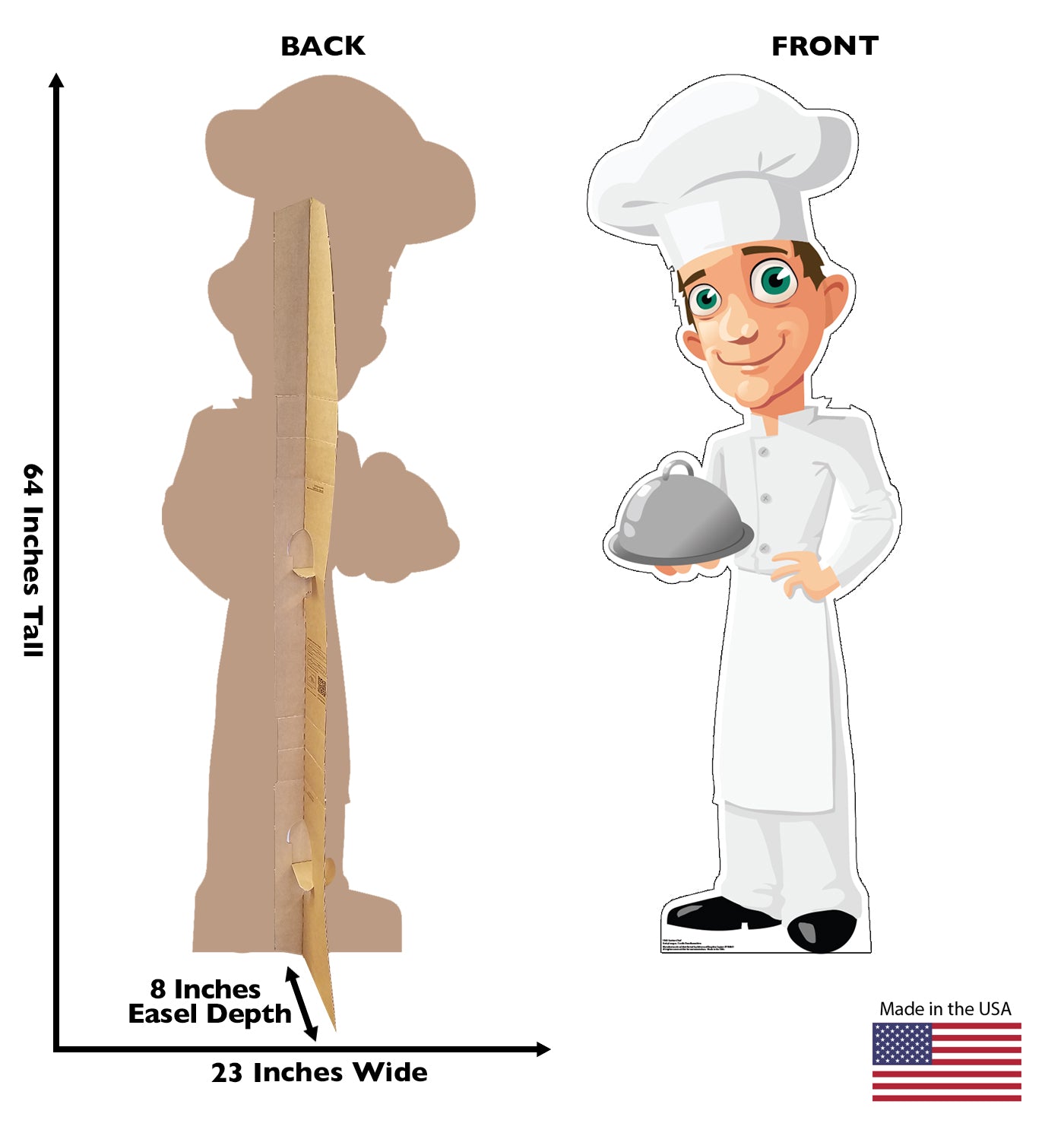 Life-size Cartoon Chef Cardboard Standup - All Cutouts