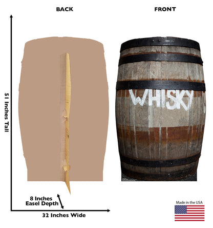 Life-size Whiskey Barrel Cardboard Standup - All Cutouts
