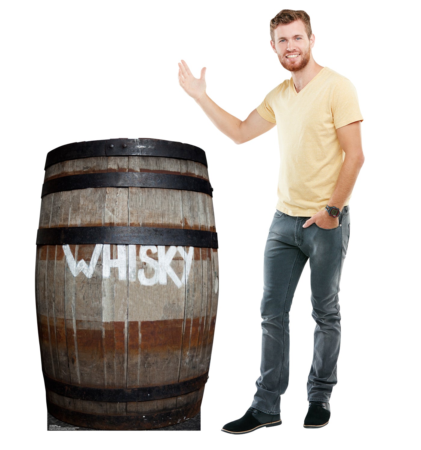 Life-size Whiskey Barrel Cardboard Standup - All Cutouts