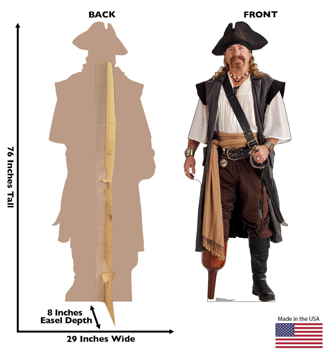 Life-size Pirate Peg Leg Cardboard Cutout - All Cutouts