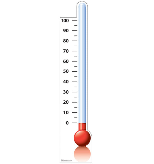 Life-size Goal Setting Thermometer Cardboard Standup - All Cutouts