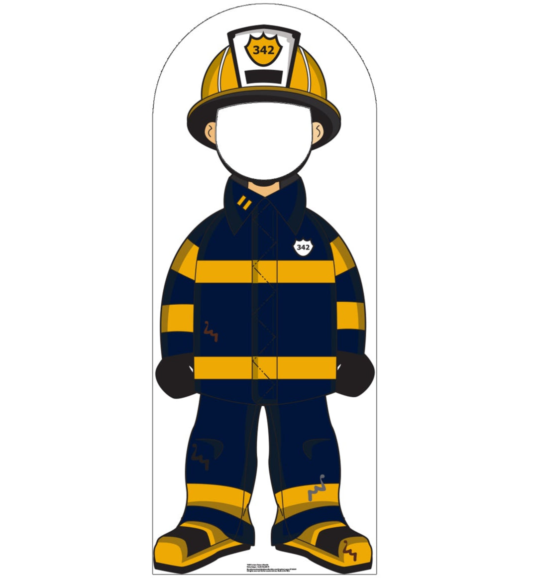 Life-size Cartoon Fireman Stand-in Cardboard Standup - All Cutouts