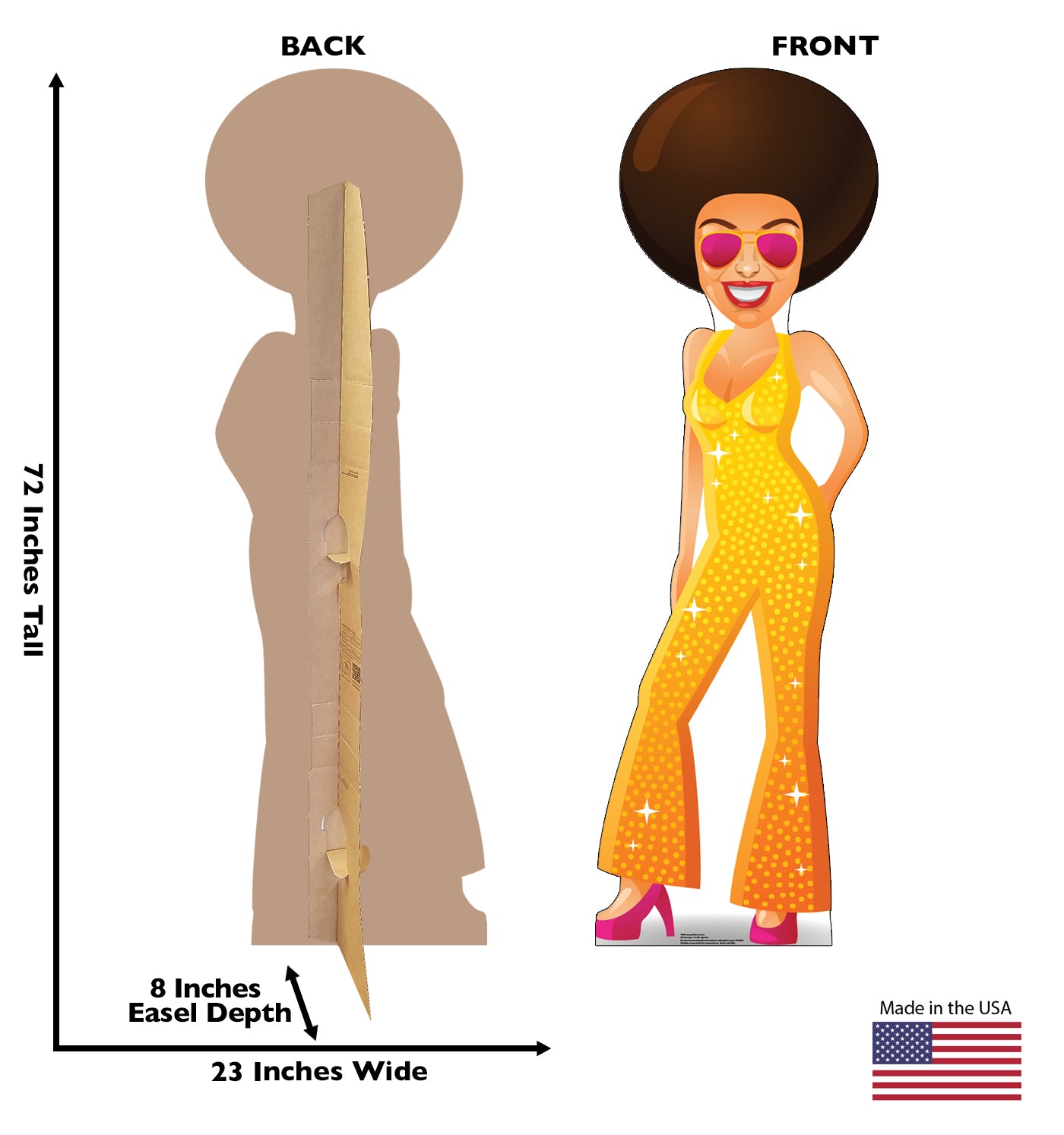 Life-size Cartoon Disco Dancer Cardboard Cutout - All Cutouts