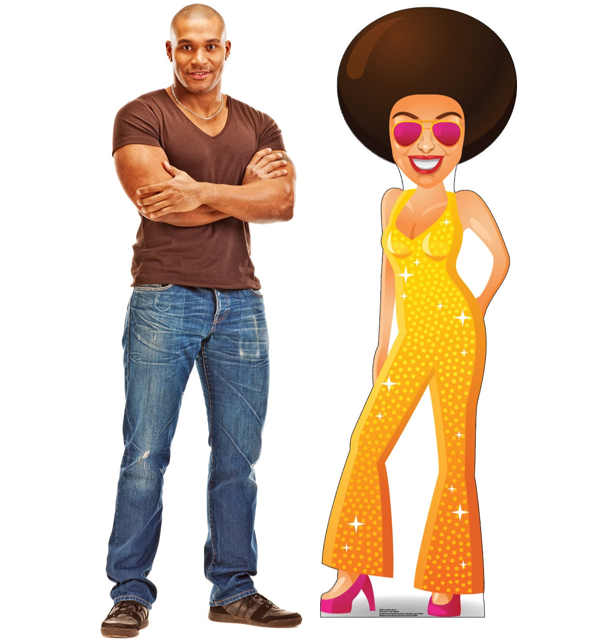 Life-size Cartoon Disco Dancer Cardboard Cutout - All Cutouts