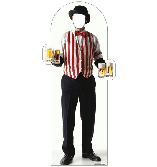 Life-size Carnival Bartender Stand-in Cardboard Standup - All Cutouts
