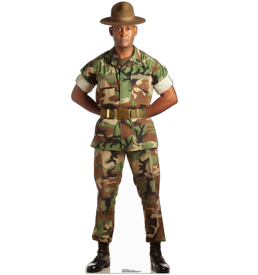 Life-size Camo Military Man Cardboard Cutout - All Cutouts