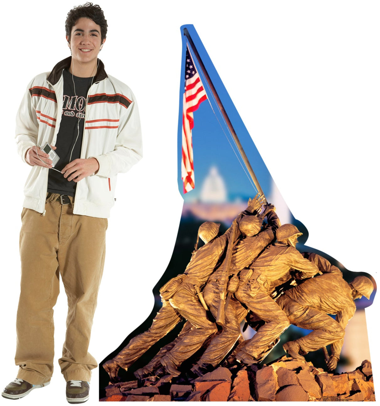 Life-size Marine Corps War Memorial Cardboard Standup - All Cutouts