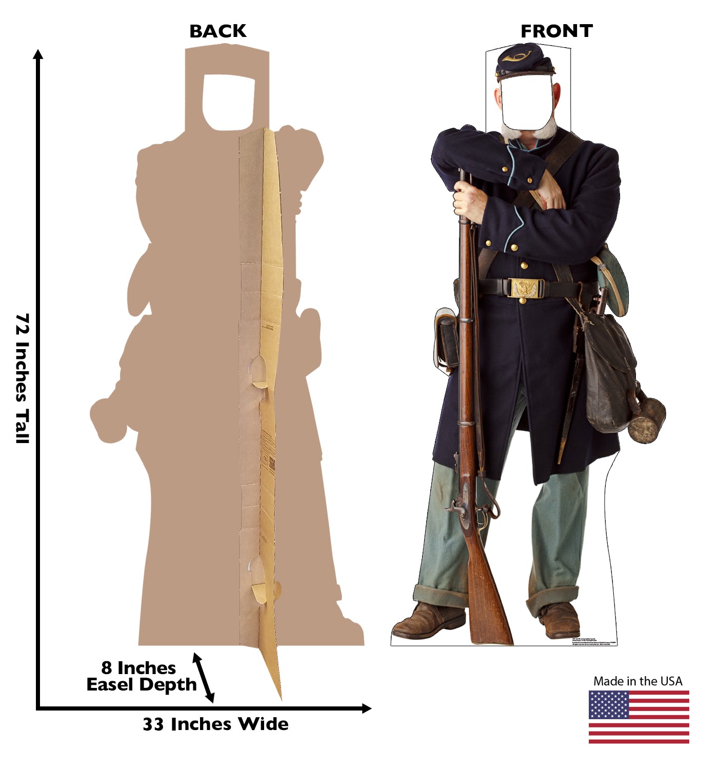 Life-size Union Civil War Soldier Cardboard Cutout - All Cutouts