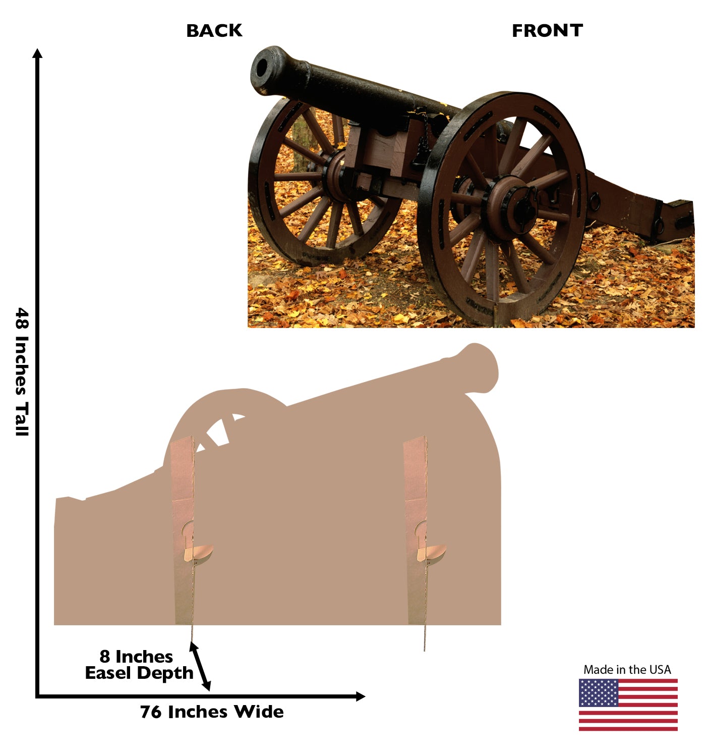 Life-size Civil War Cannon Cardboard Cutout - All Cutouts