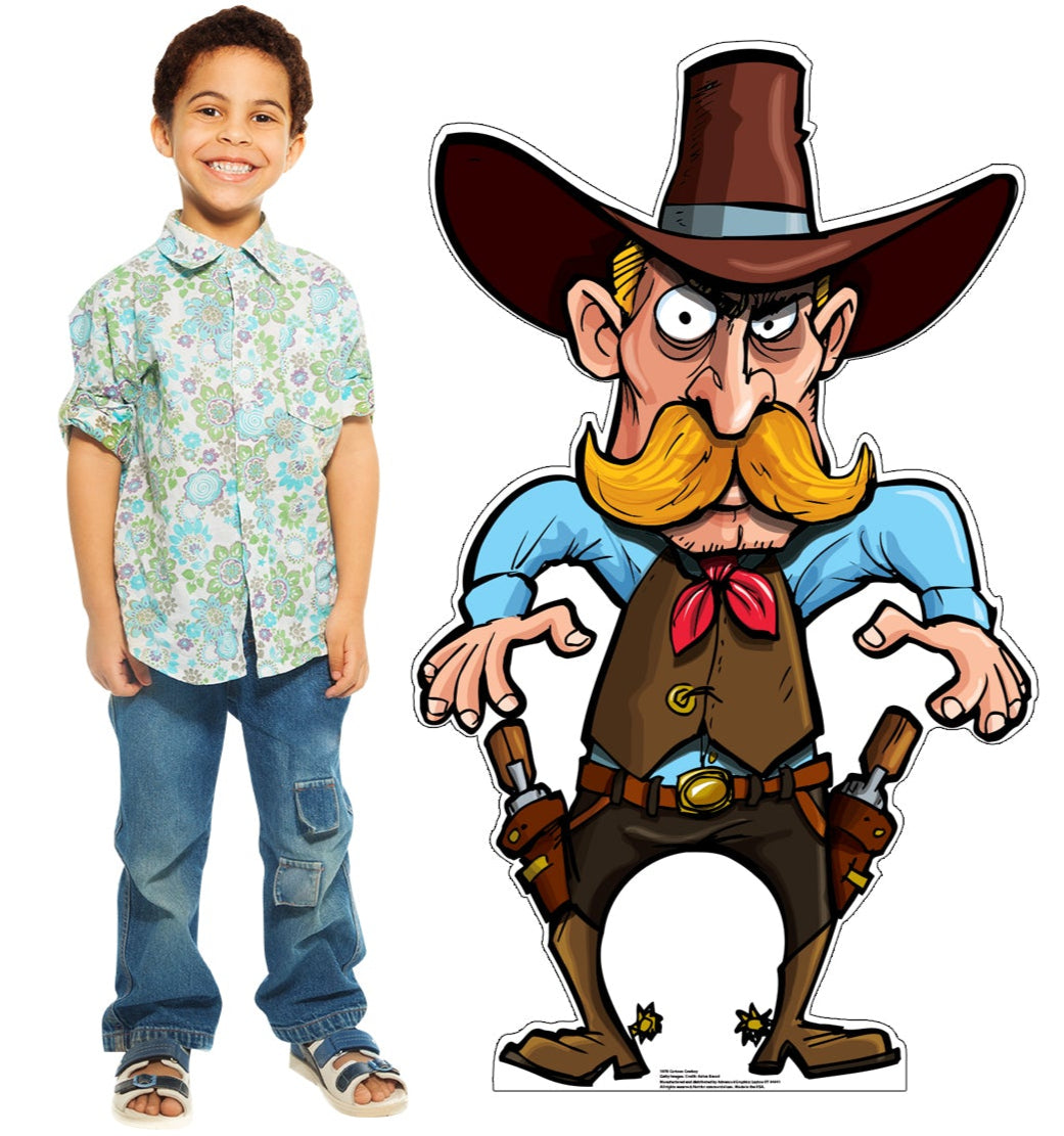 Life-size Cartoon Cowboy Cardboard Standup - All Cutouts