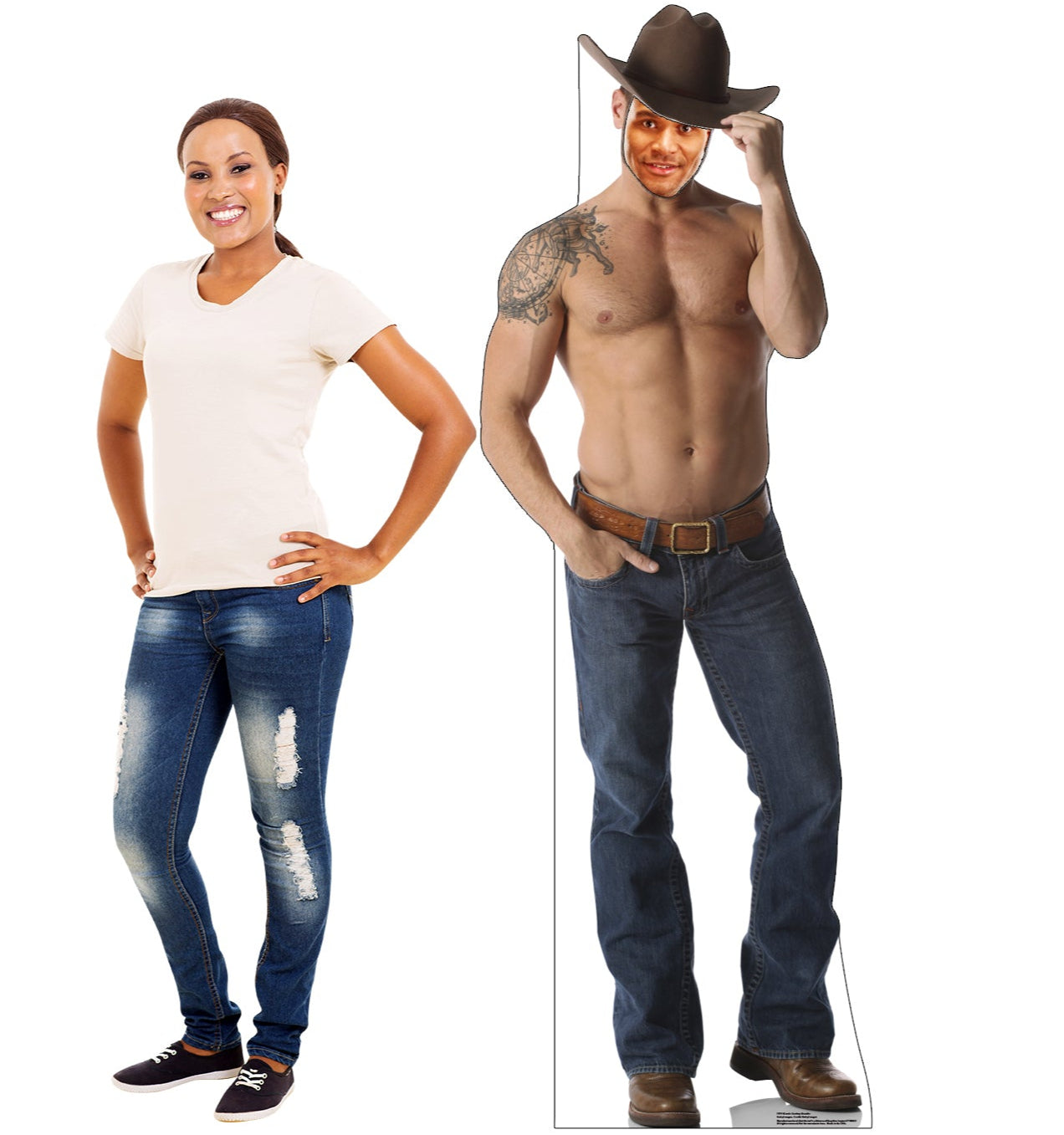 Life-size Shirtless Cowboy Stand-in Cardboard Cutout - All Cutouts