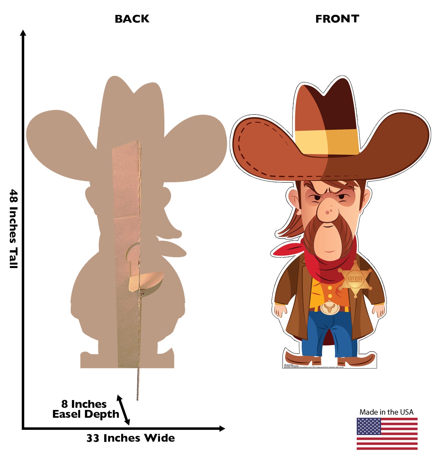 Life-size Cartoon Sheriff Cardboard Cutout - All Cutouts