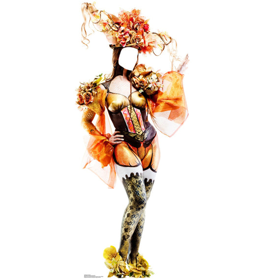 Life-size Mardi Gras Showgirl Stand-in Cardboard Standup - All Cutouts