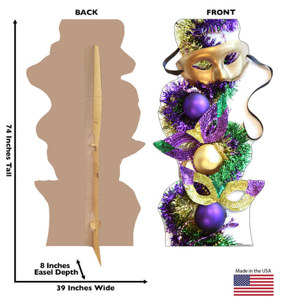 Life-size Mardi Gras Party Masks Cardboard Cutout - All Cutouts