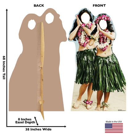 Life-size Hawaiian Leis Dancers Cardboard Cutouts - All Cutouts
