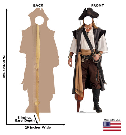 Life-size Pirate Peg Leg Stand-in Cardboard Cutout - All Cutouts