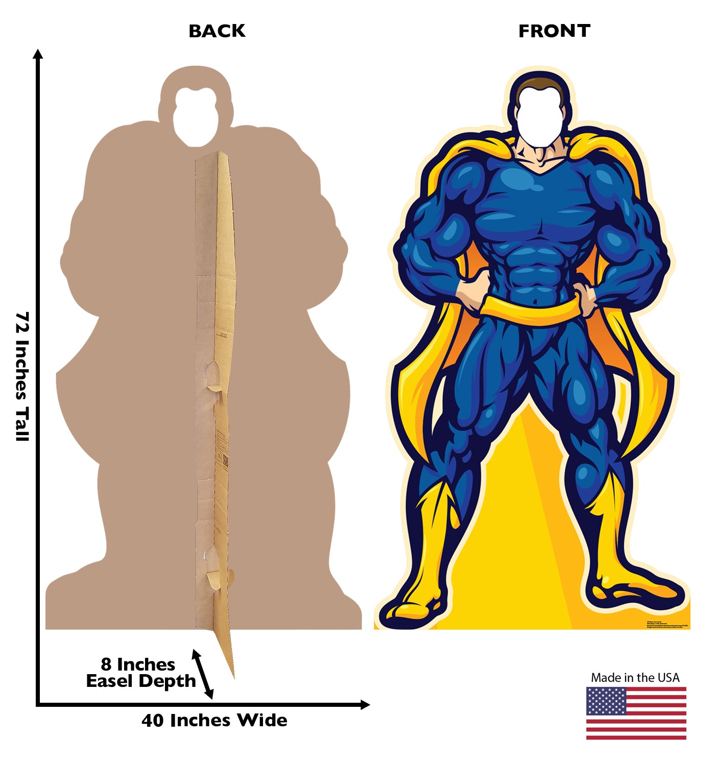 Life-size Super Hero Stand-in Cardboard Cutout - All Cutouts