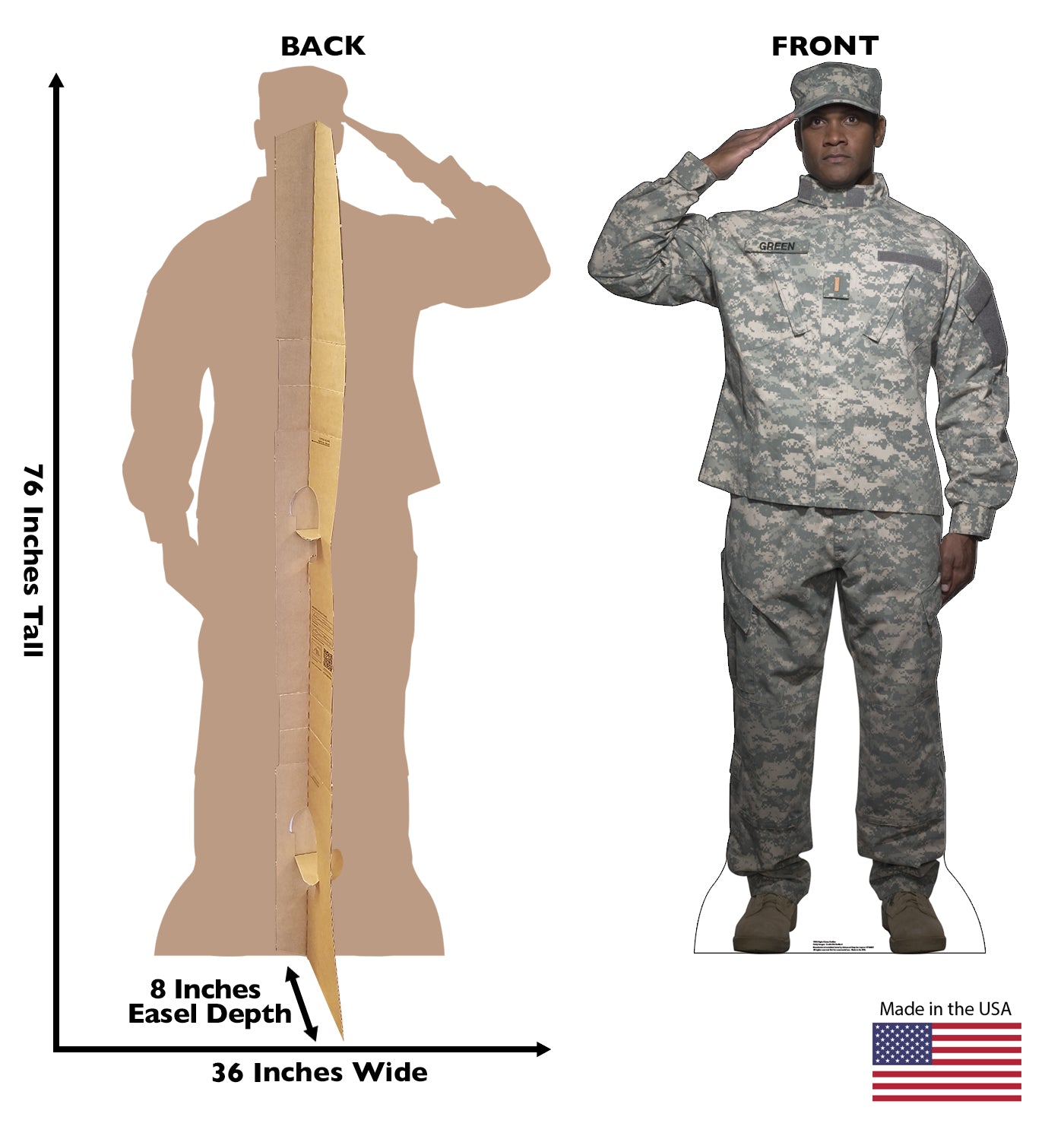 Life-size Digital Camo Soldier Cardboard Cutout - All Cutouts
