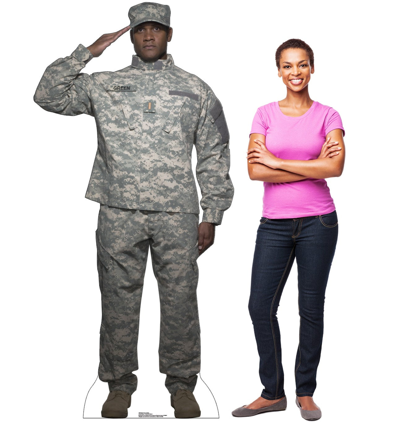 Life-size Digital Camo Soldier Cardboard Cutout - All Cutouts