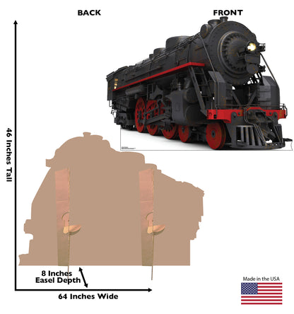 Black and Red Steam Train Cardboard Cutout - All Cutouts
