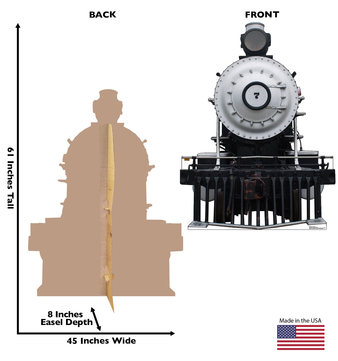 Life-size Steam Locomotive #7 Cardboard Standup - All Cutouts