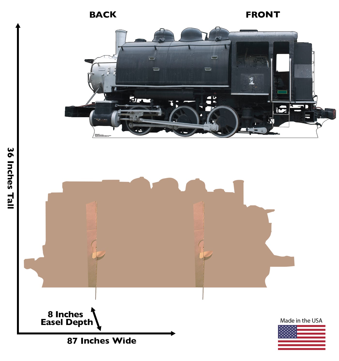 Life-size Steam Train #1 Cardboard Standup - All Cutouts