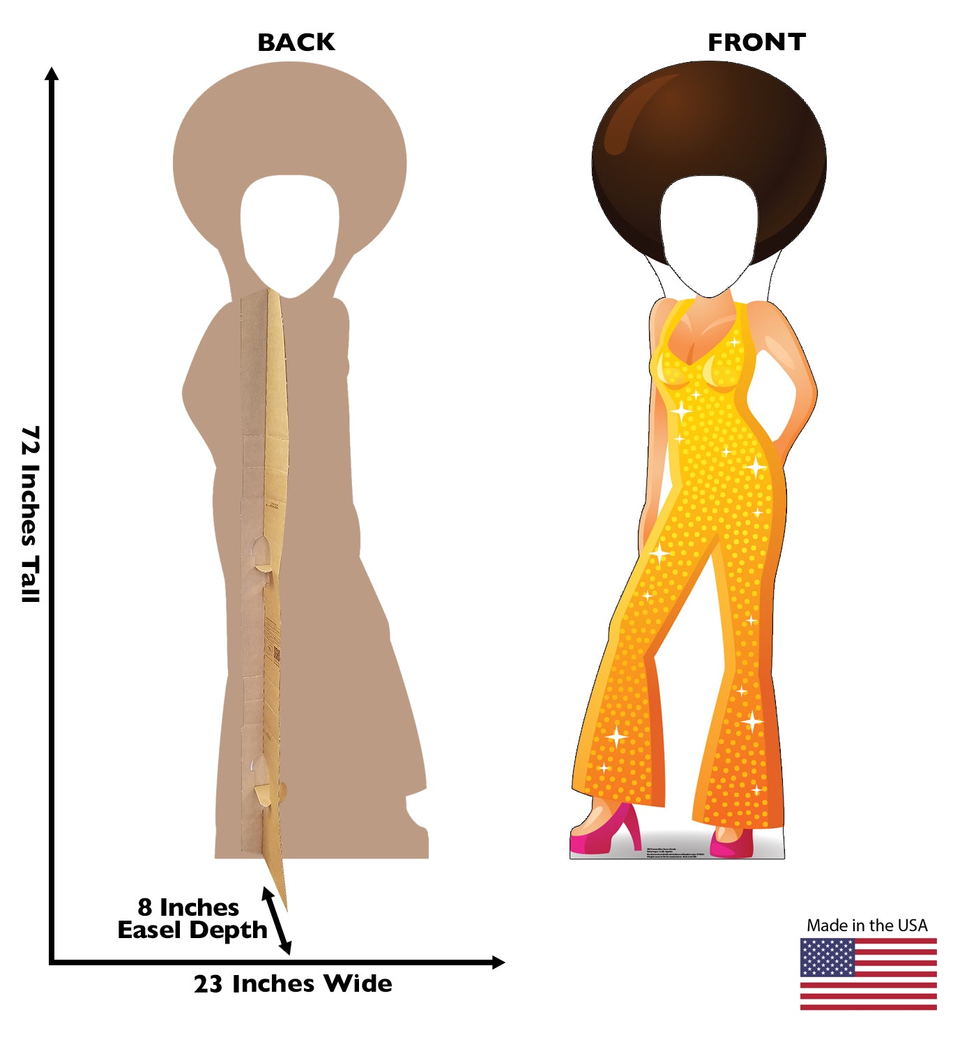 Life-size Cartoon Disco Dancer Stand-in Cardboard Standup - All Cutouts