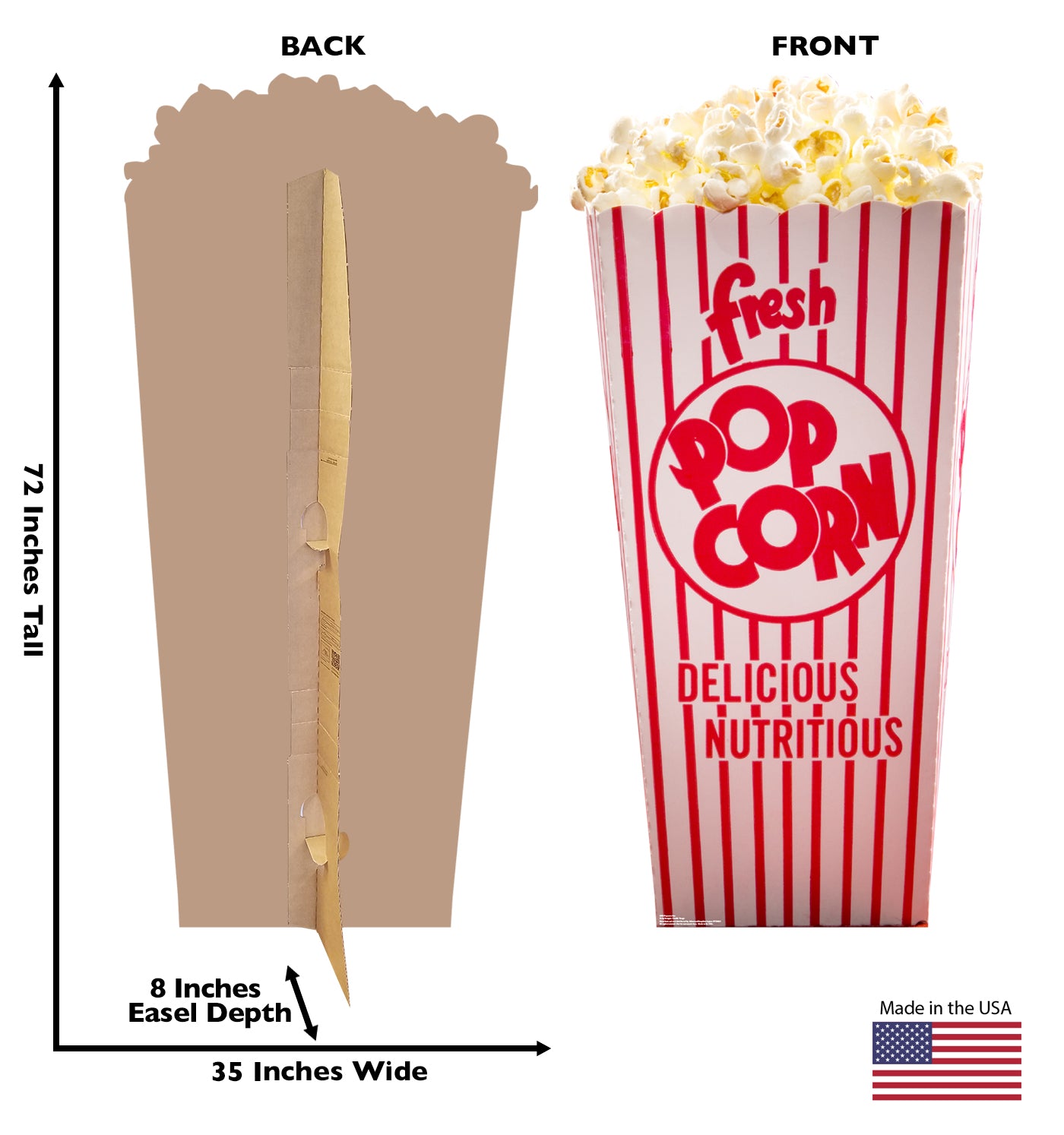 Life-size Popcorn Box Cardboard Cutout - All Cutouts