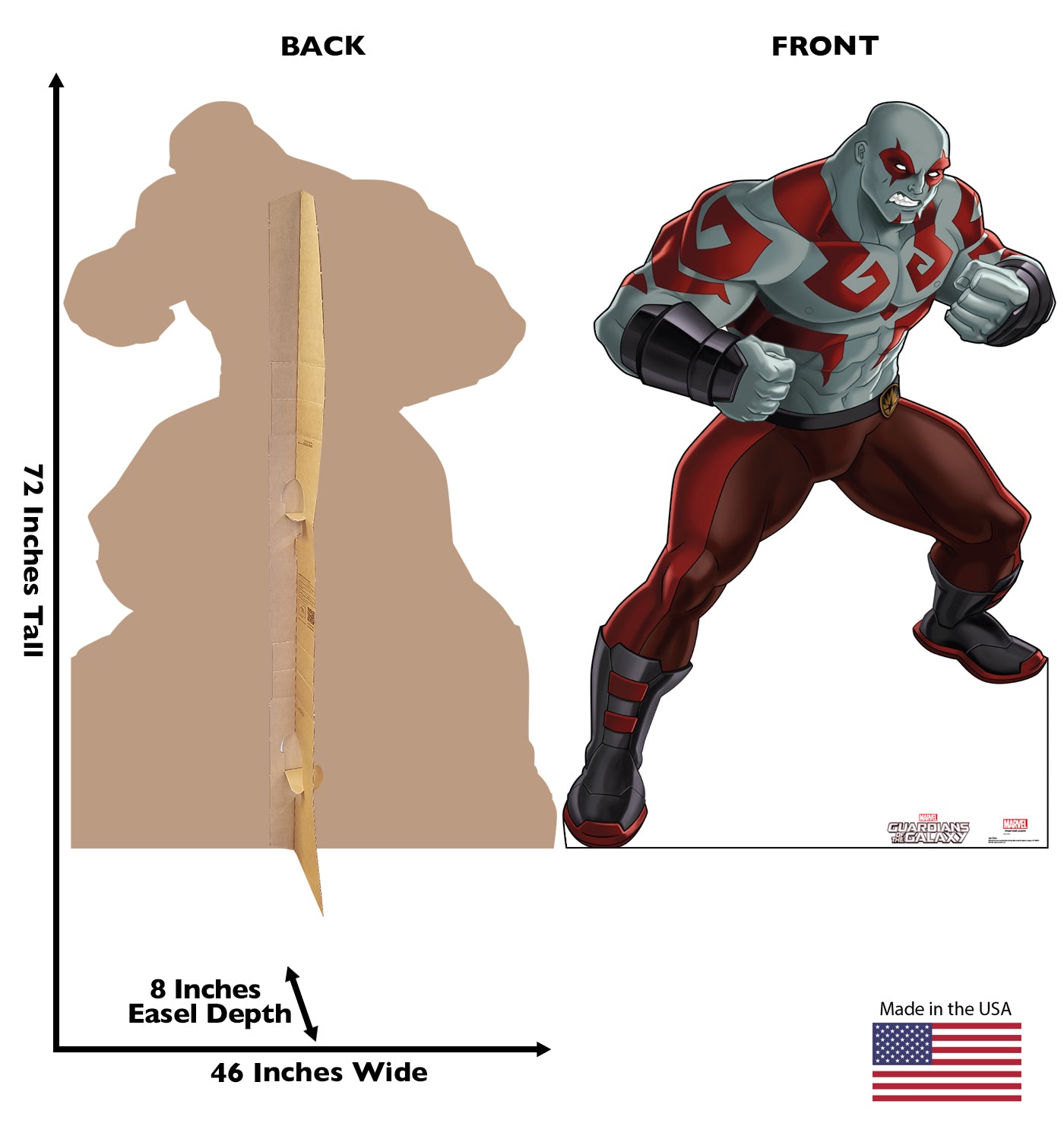 Life-size Drax Guardians of the Galaxy Cardboard Cutout - All Cutouts
