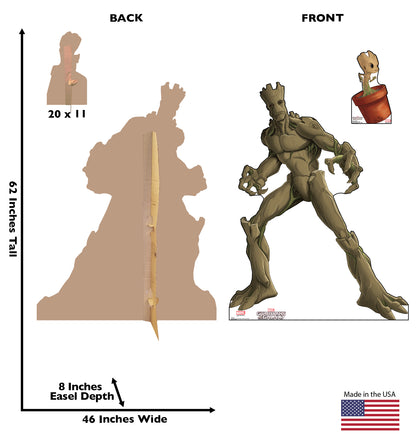 Life-size Groot and Little Groot Animated Guardians of the Galaxy Cardboard Standup - All Cutouts