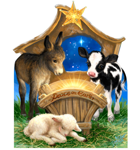 Life-size Born in a Manger Dona Gelsinger Cardboard Cutout - All Cutouts