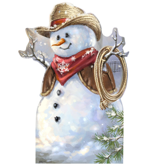 Life-size Cowboy Snowman Dona Gelsinger Cardboard Cutout - All Cutouts