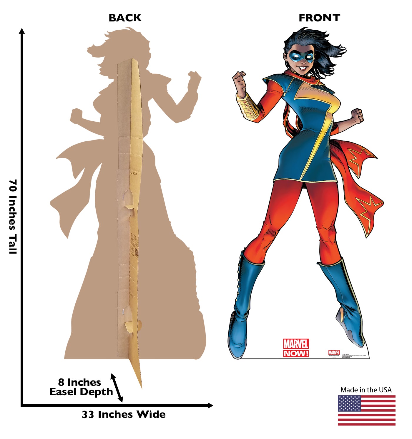 Life-size Ms. Marvel Cardboard Standup - All Cutouts