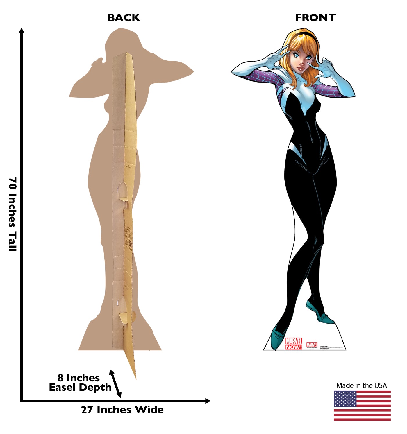 Life-size Spider-Gwen Cardboard Standup - All Cutouts