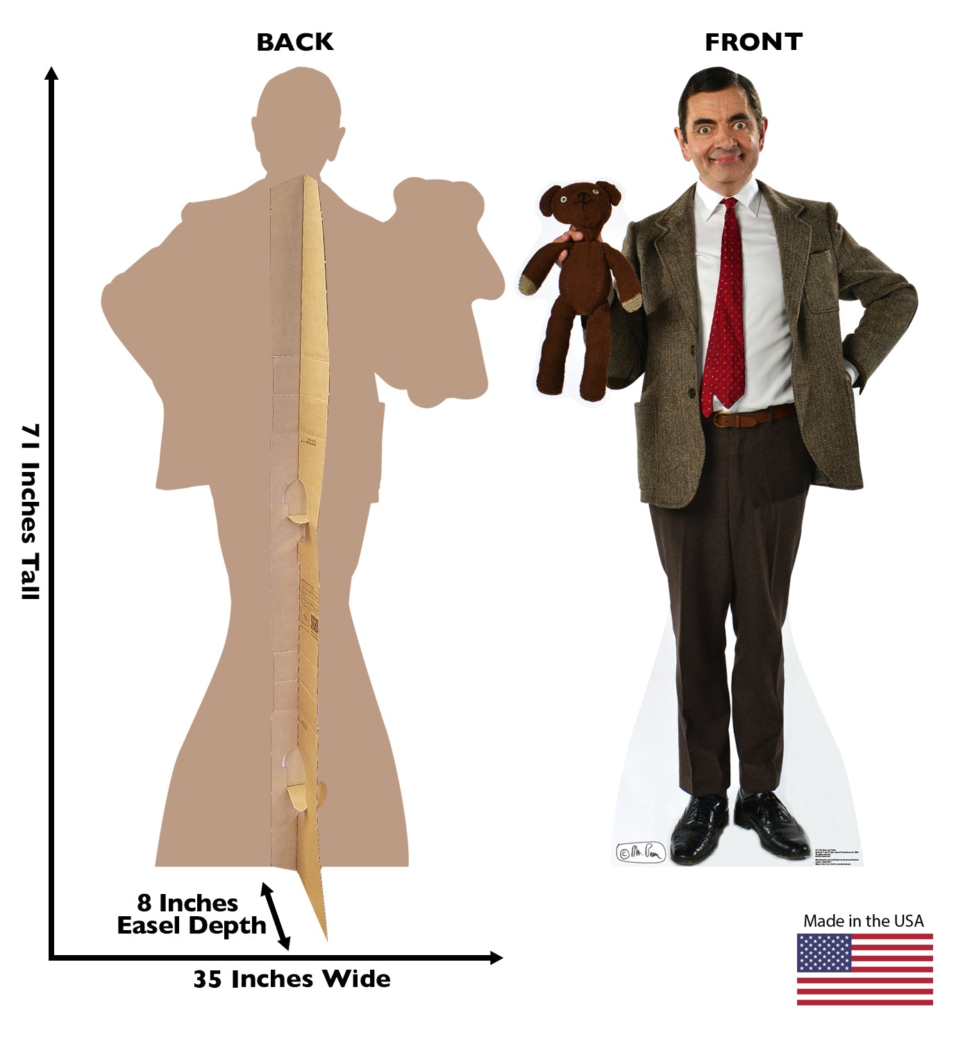 Life-size Mr. Bean and Teddy Cardboard Cutout - All Cutouts