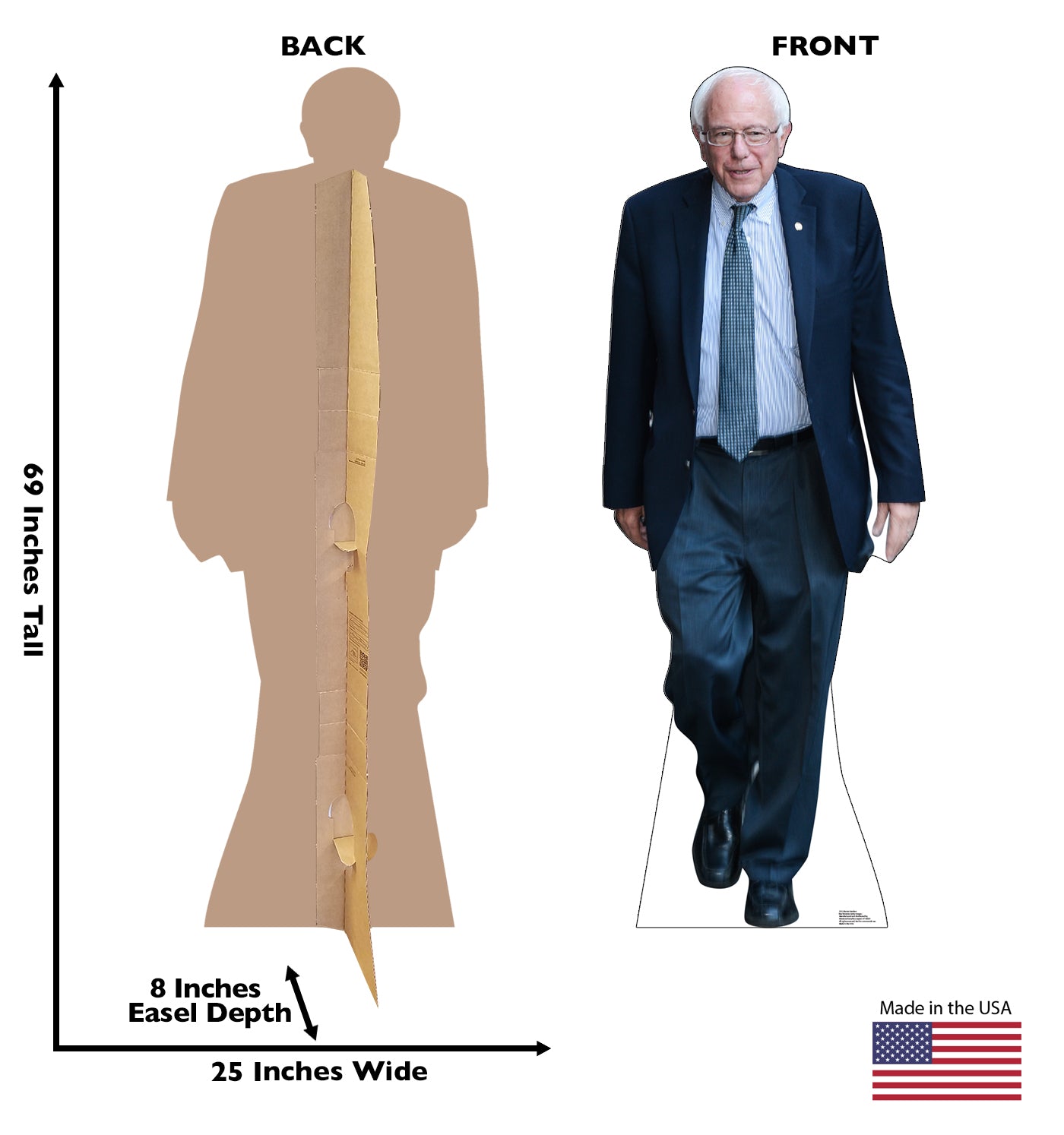 Life-size Bernie Sanders Cardboard Standup - All Cutouts