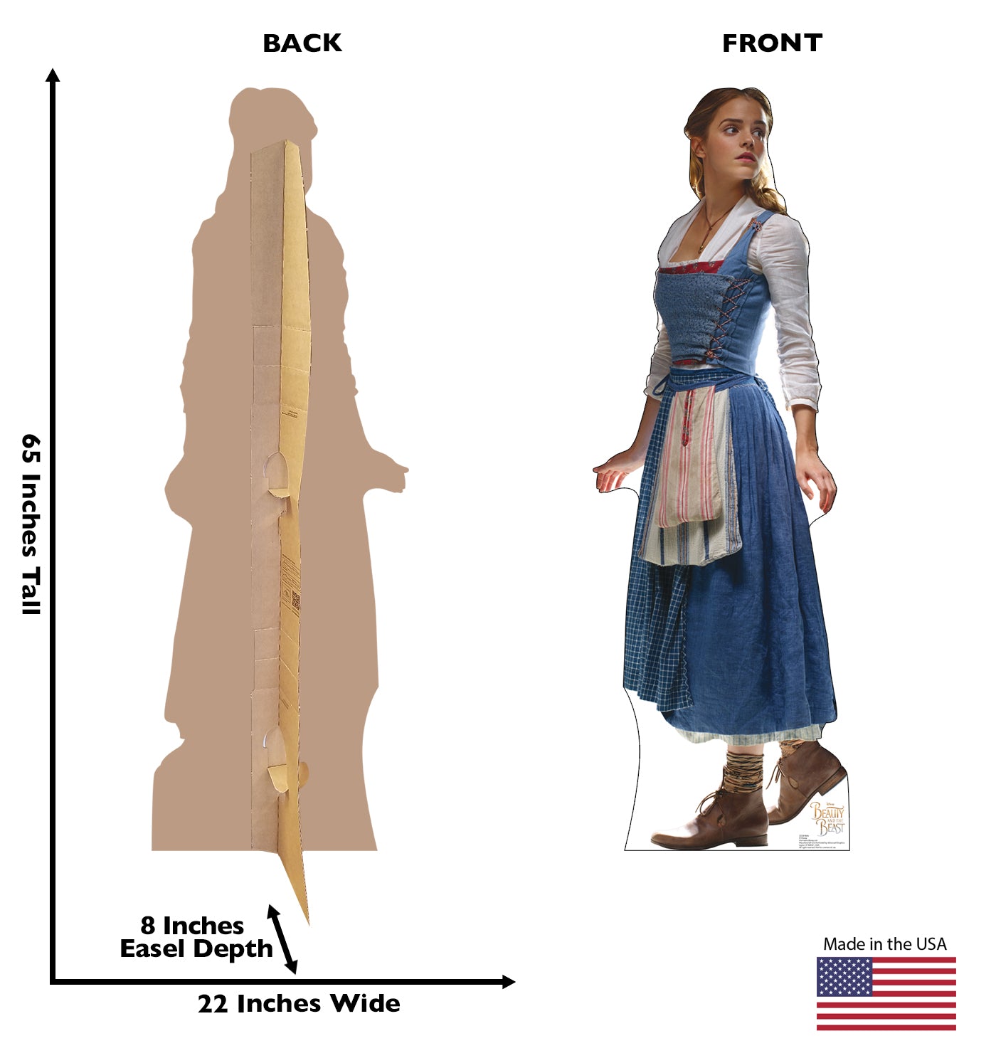 Life-size Belle Disney Beauty and the Beast Cardboard Cutout - All Cutouts