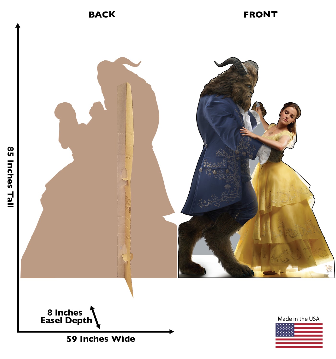 Life-size Belle and the Beast Cardboard Cutout - All Cutouts
