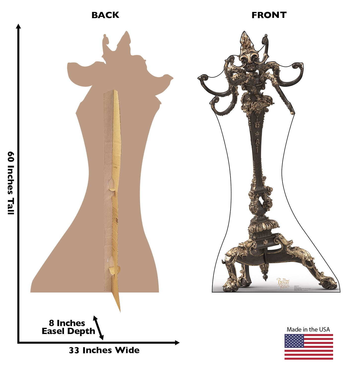 Life-size Chapeau Beauty and the Beast Cardboard Cutout - All Cutouts