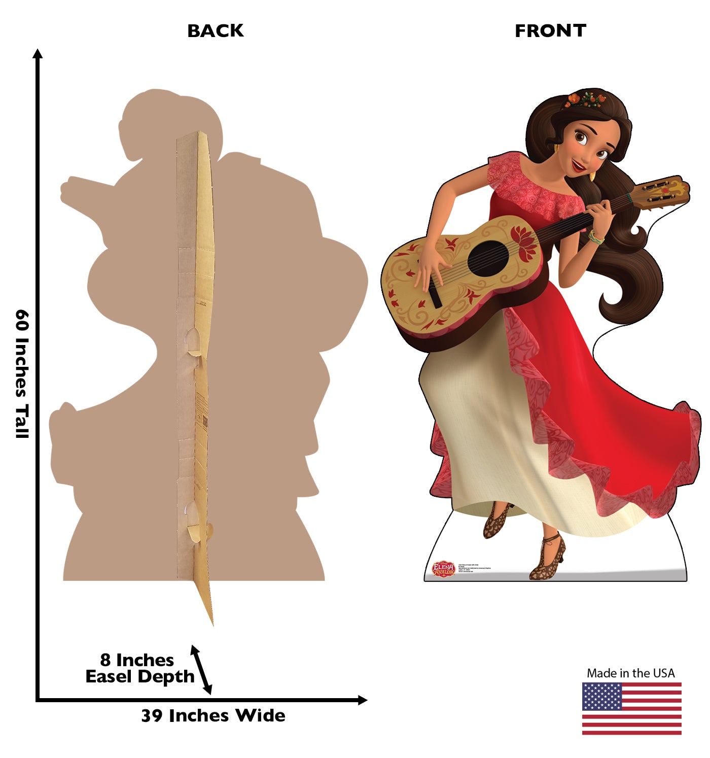 Life-size Elena with Guitar Cardboard Standup | Cardboard Cutout - All Cutouts