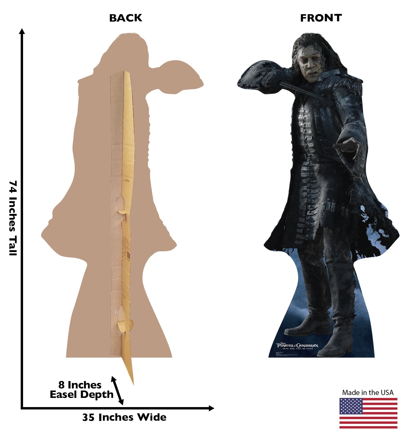 Life-size Captain Salazar POTC 5 Cardboard Standup - All Cutouts