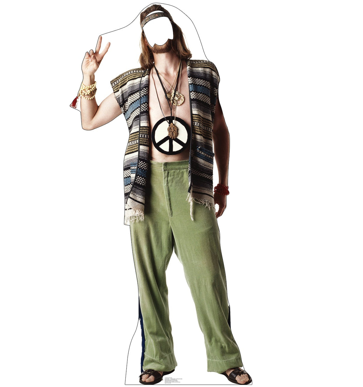 Life-size Hippie Stand-In Cardboard Cutout - All Cutouts