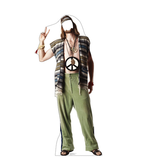 Life-size Hippie Stand-In Cardboard Cutout