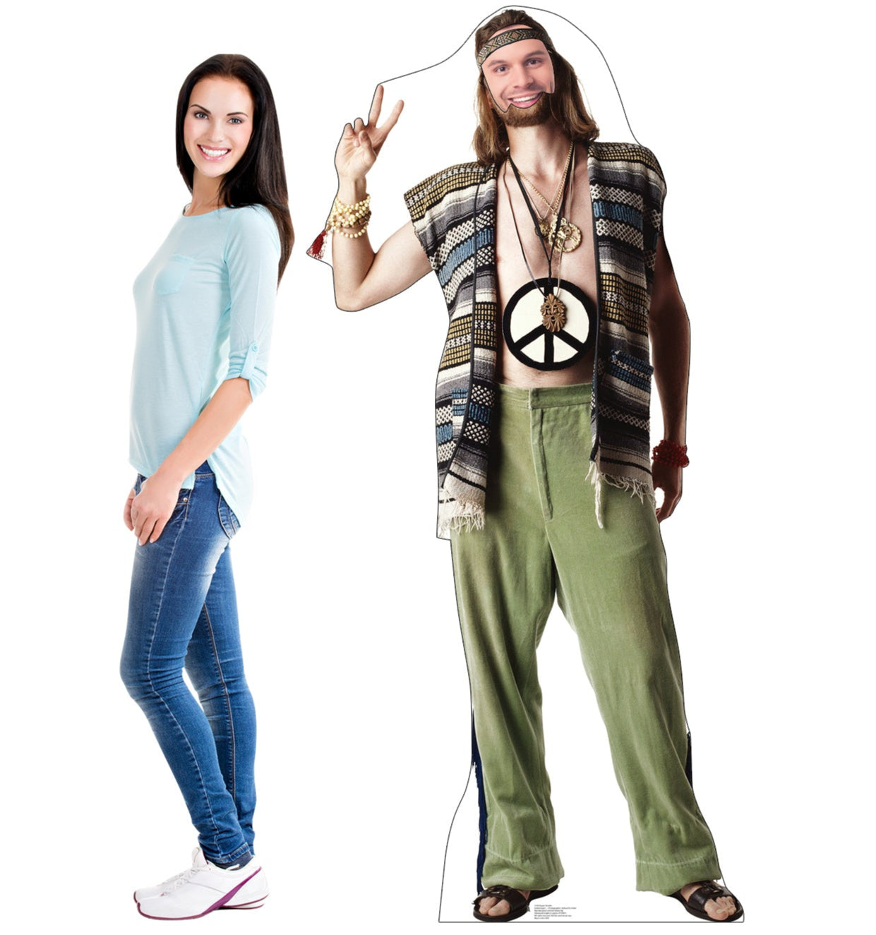 Life-size Hippie Stand-In Cardboard Cutout - All Cutouts