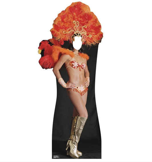 Life-size Vegas Showgirl Stand-In Cardboard Standup - All Cutouts