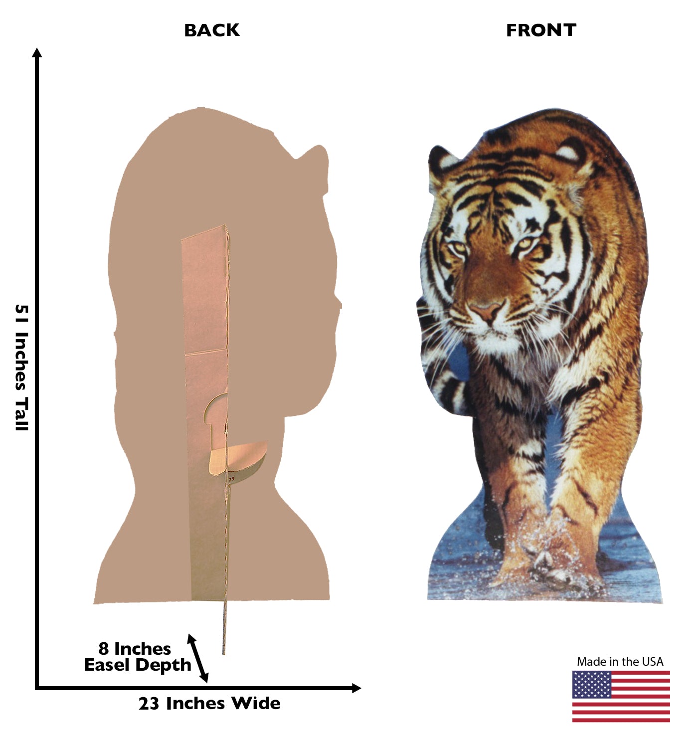 Life-size Tiger Cardboard Standup | Cardboard Cutout - All Cutouts