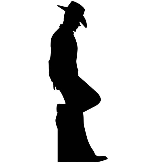 Life-size Cowboy Leaning Silhouette Cardboard Cutout - All Cutouts