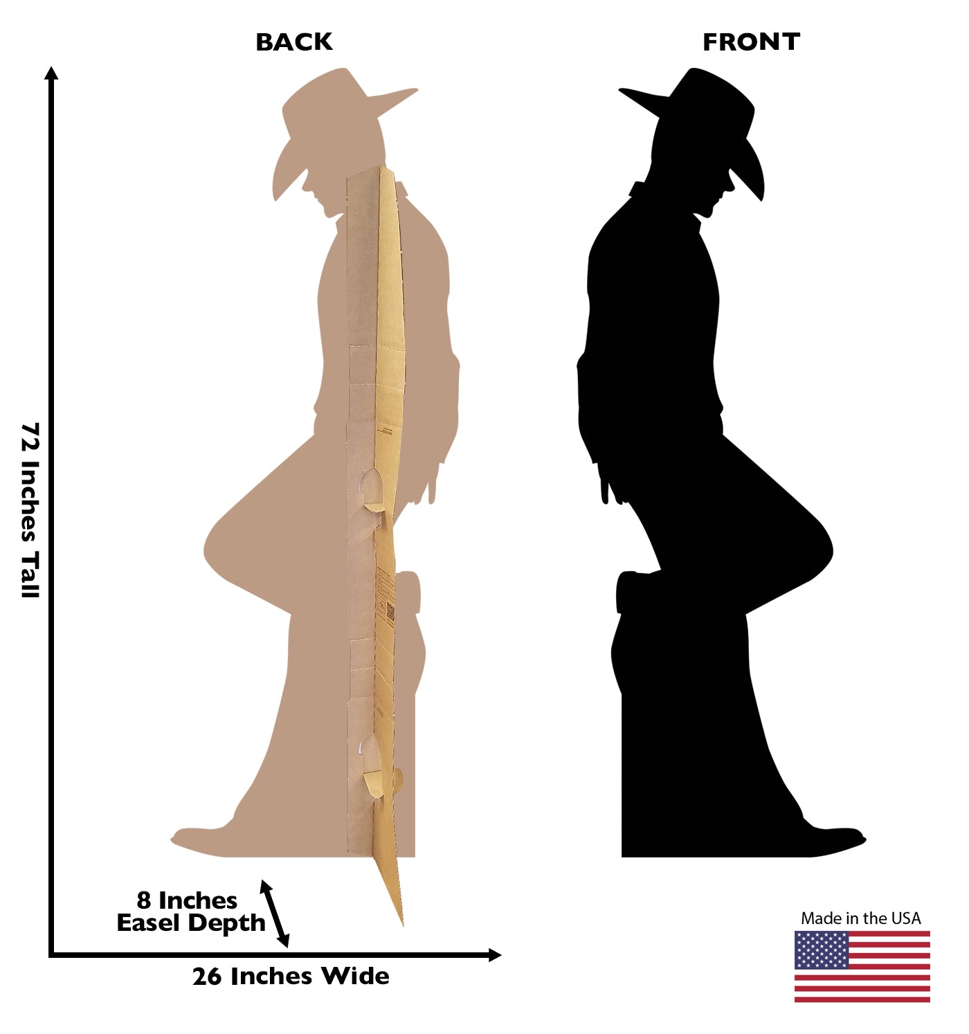 Life-size Cowboy Leaning Silhouette Cardboard Cutout - All Cutouts