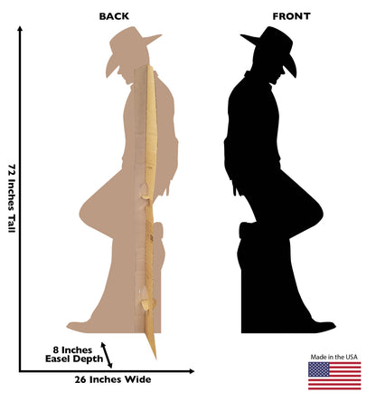 Life-size Cowboy Leaning Silhouette Cardboard Cutout - All Cutouts